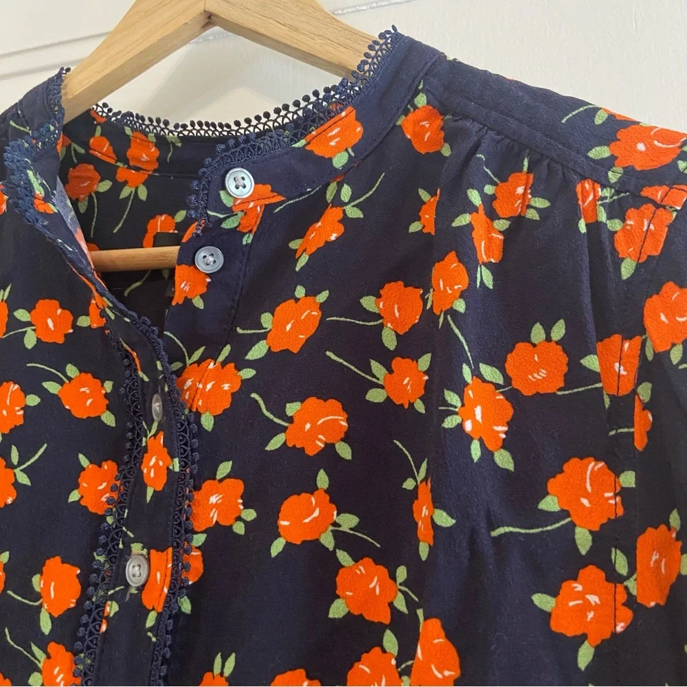 J. Crew Popover top in Poppy Fields